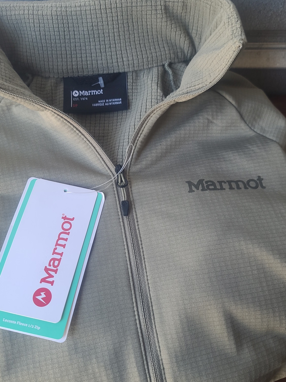 Marmot Mens Small Technical Grid Fleece 1/2 Zip